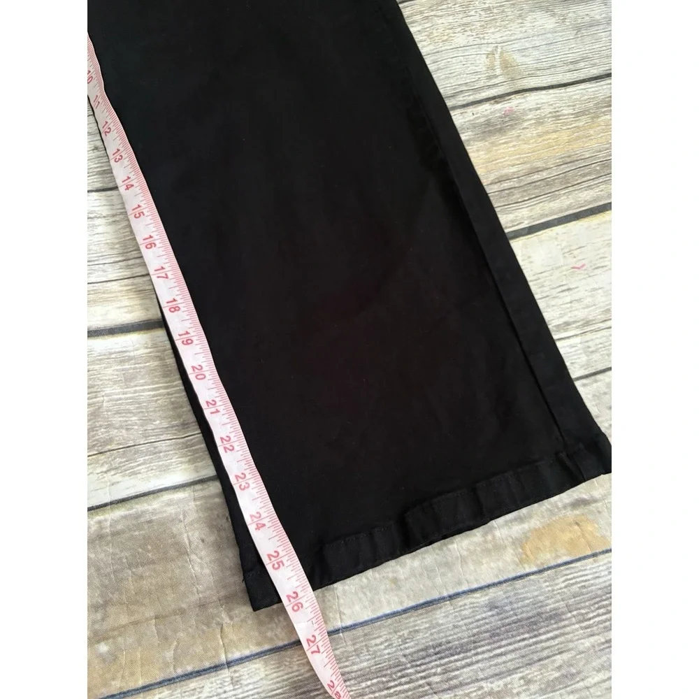 Pistola Sophia Wide Leg Utility Ankle Pant Black Crop Stretch Cotton Cropped 26 - Picture 5 of 7